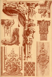 Ornamentos de yeso, Francia, siglos XVII y XVIII, 1898 de Unbekannt