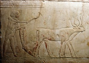Arando de una estela egipcia, XVIII Dinastía, 1332 a.C.-1323 a.C.