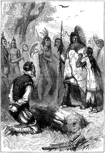 Pocahontas salva la vida del Capitán Smith, 1607 c1880 de Unbekannt