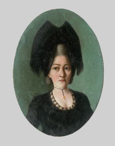 Retrato de mujer en negro de Unbekannt