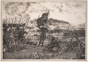 Escena de la guerra polaco-rusa, 1831 de Unbekannt
