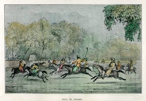 Polo en Tíbet, siglo XIX de Unbekannt