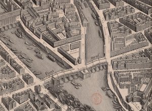 Pont Neuf. Plan de París, llamado Turgot, 1739 de Unbekannt