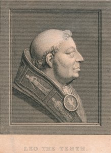 Papa León X 1475-1521, nacido Giovanni di Lorenzo de Medici, c. 1830