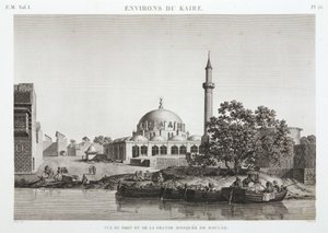 Puerto y Gran Mezquita de Boulaq, El Cairo, Egipto, c.1798 de Unbekannt