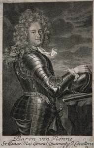 Retrato del Barón Carl Ewald von Roenne 1663-1716 de Unbekannt