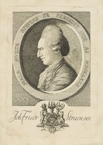 Retrato del Conde Johann Friedrich Struensee 1737-1772, 1773 de Unbekannt