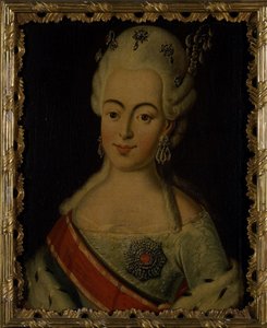Retrato de la Gran Duquesa Natalia Alexeyevna de Rusia 1755-1776, Princesa Wilhelmina Louisa de He de Unbekannt