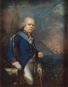 Retrato del Gran Duque Constantino Pavlovich de Rusia 1779-1831 antes de la Batalla de Novi, 1799 de Unbekannt