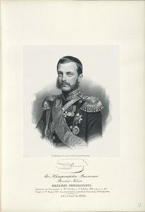 Retrato del Gran Duque Miguel Nikoláyevich de Rusia 1832-1909, 1858 de Unbekannt