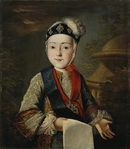 Retrato del Gran Duque Pavel Petrovich 1754-1801 de niño de Unbekannt