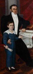 Retrato de Konstantin Rogal-Levitsky con su hijo Philipp, c. 1830