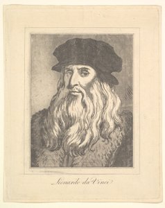 Retrato de Leonardo da Vinci de Caricaturas de Leonardo da Vinci, de Dibujos de Wi..., 1786 de Unbekannt