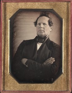 Retrato de hombre alejándose de la cámara, finales de 1840s de Unbekannt