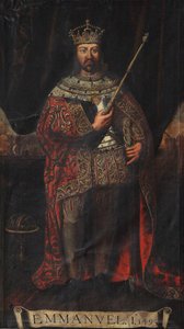 Retrato de Manuel I de Portugal 1469-1521, 1495 de Unbekannt