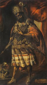 Retrato de Moctezuma II, siglo XVII de Unbekannt