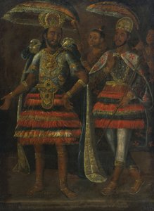 Retrato de Moctezuma y Cuauhtémoc, siglo XVII de Unbekannt