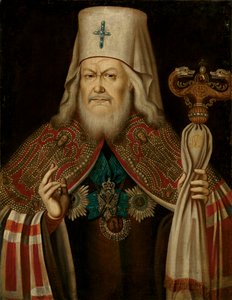 Retrato de Platón II Levshin, el Metropolitano de Moscú 1737-1812, segunda mitad del siglo XVIII de Unbekannt