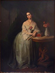 Retrato de la princesa Nino Aleksandrovna Griboyedova de soltera Chavchavadze, mediados del siglo XIX de Unbekannt