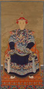 Retrato del Emperador Qianlong como un joven, siglo XIX