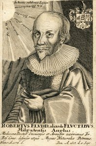 Retrato de Robert Fludd 1574-1637, siglo XVII de Unbekannt