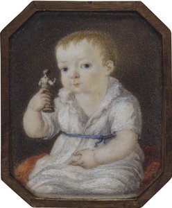 Retrato de Sergey Ivanovich Volkov de niño, ca 1808