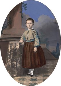 Retrato de una niña, década de 1860 de Unbekannt