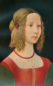 Retrato de una niña, c. 1490, 1911 de Unbekannt