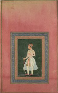 Retrato de un noble en traje blanco vaporoso, folio del álbum Davis, siglo XVII