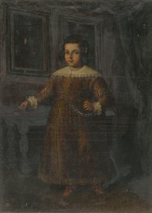Retrato de una niña de pie de Unbekannt