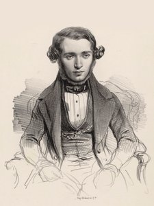 Retrato del pianista y compositor Jacob Rosenhain 1813-1894 de Unbekannt