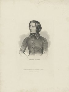 Retrato del Compositor Franz Liszt 1811-1886, 1840-1850 de Unbekannt