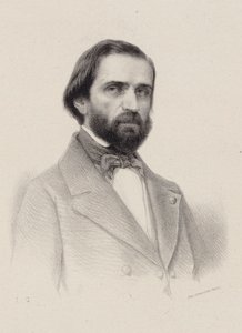 Retrato del compositor Giuseppe Verdi 1813-1901, c. 1850 de Unbekannt