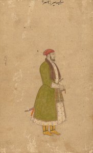 Retrato del cortesano Mirza Muizz, c. 1680-1700