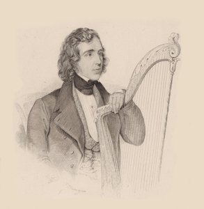 Retrato del arpista y compositor Elias Parish Alvars 1808-1849, 1830