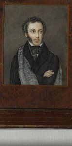 Retrato del poeta Alexander Sergeyevich Pushkin, primer cuarto del siglo XIX