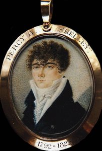 Retrato del poeta Percy Bysshe Shelley 1792-1822, ca 1825