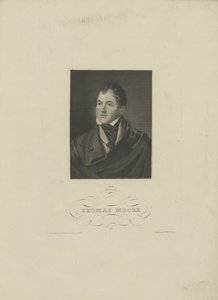 Retrato del poeta Thomas Moore 1779-1852