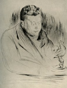 Retrato del escultor Alfred Gilbert, 1908 de Unbekannt