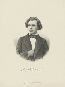 Retrato del violinista y compositor Joseph Joachim 1831-1907, ca 1855 de Unbekannt