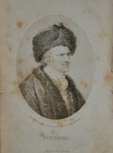 Retrato del escritor, ensayista y filósofo François Marie Arouet de Voltaire 1694-1778, 1798 de Unbekannt