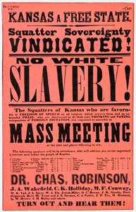 Cartel contra la esclavitud en Kansas, siglo XIX