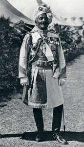 Pratap Singh 1845-1922, oficial del Ejército Británico de la India y Maharajá, 1914