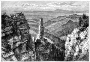 Prebischer Kogel, en Suiza Sajona, 1879 de Unbekannt