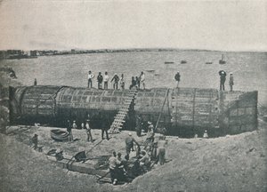 Preparándose para el lanzamiento, 1877, 1910 de Unbekannt