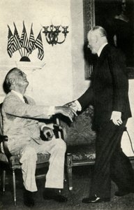 El presidente Benes visita a F. D. Roosevelt en 1942 de Unbekannt