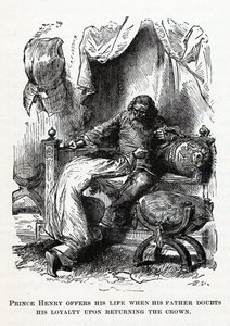 El príncipe Enrique ofrece su vida cuando su padre duda de su lealtad al devolver la corona, 1882
