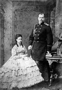 Princesa Dagmar de Dinamarca y Gran Duque Alexander Alexandrovich de Rusia, 1866 de Unbekannt