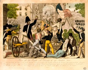 Toma de la Puerta St Denis el 28 de julio de 1830, Revolución de 1830, París de Unbekannt