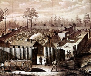 Stockade de la prisión en Andersonville, Georgia, Guerra Civil Americana, 1861-1865 de Unbekannt